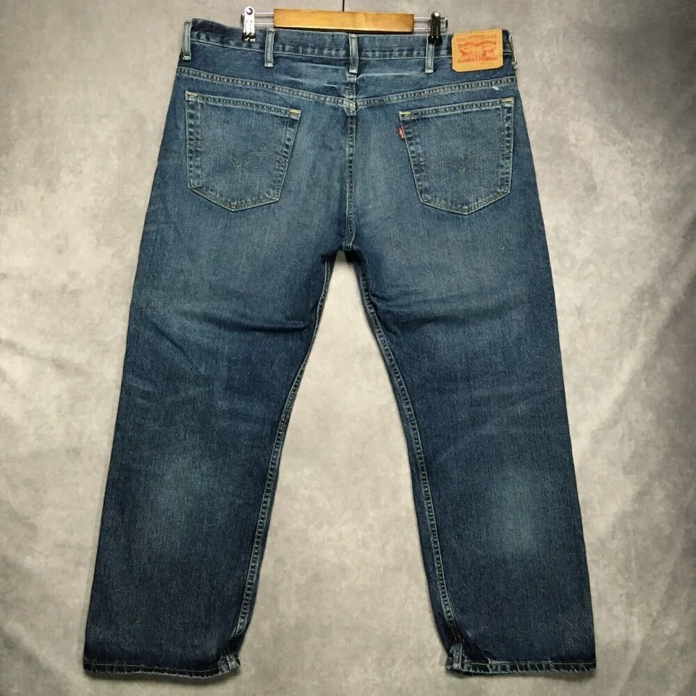 Levis Mens‎ 569 Loose Straight Fit Blue Jeans size 42x30 Cotton Denim Pants